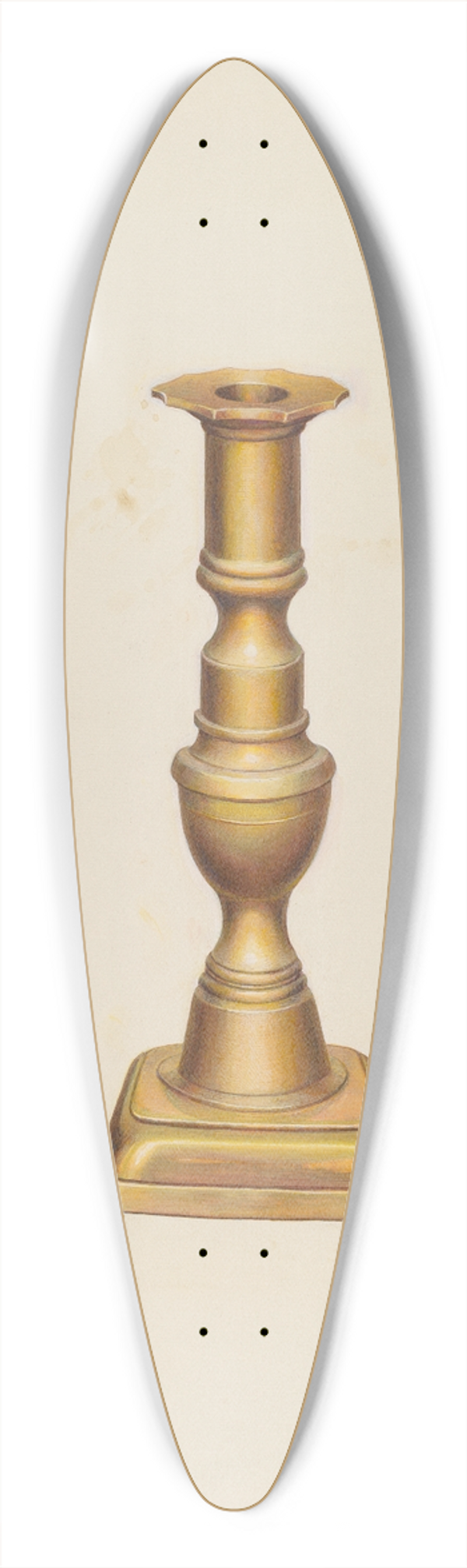 Leslie Macklem - Candlestick 39.3 inch art pintail longboard deck