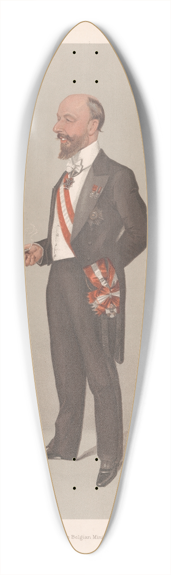 Leslie Matthew Ward - Ambassadors to England; The Belgian Minister, Count Charles De La Laing, 21 July 1904 39.3 inch art pintail longboard deck
