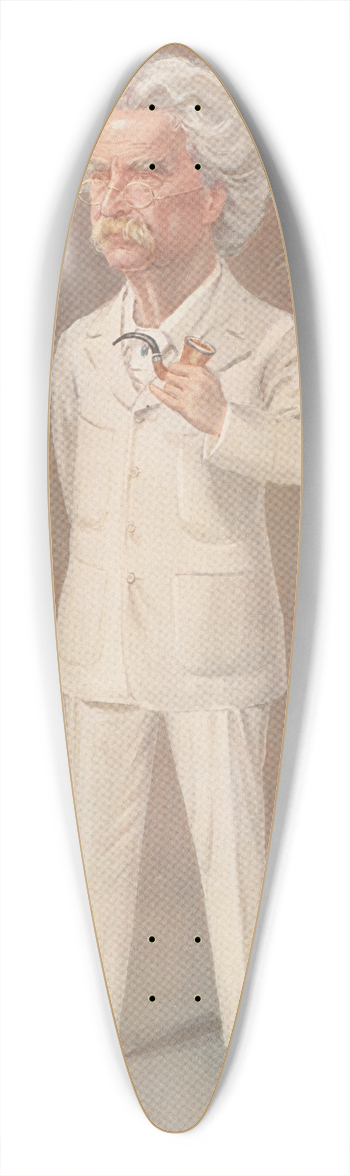 Leslie Matthew Ward - Below the Mark, Mark Twain 39.3 inch art pintail longboard deck