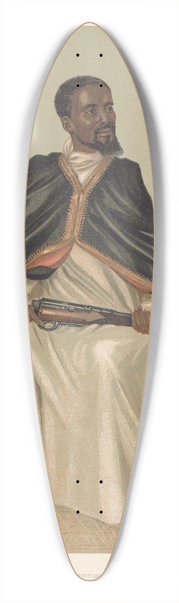 Leslie Matthew Ward - Royalty; An Abysinnian General, H.H. Ras Makunan, February 12, 1903 39.3 inch art pintail longboard deck