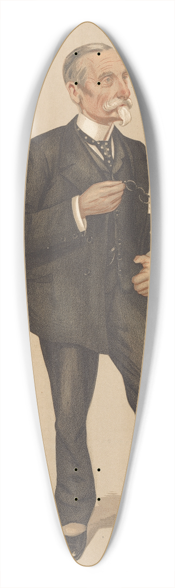 Leslie Matthew Ward - Yachting Devotees; The Regalia, General Sir Michael Anthony Shrapnel Biddulph, November 21, 1891 39.3 inch art pintail longboard deck