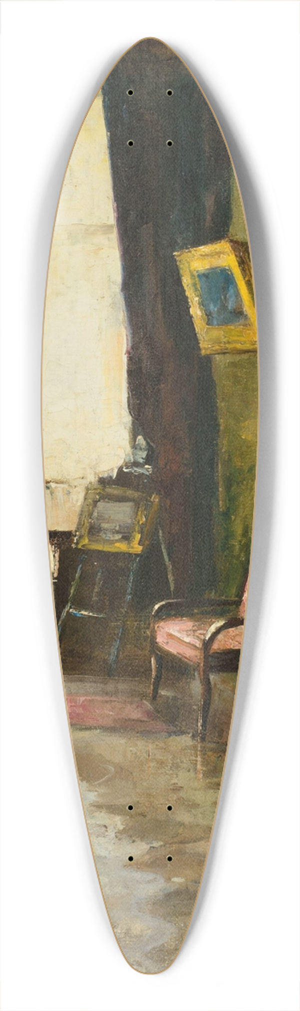Lesser Ury - Dame am Fenster vor Staffelei 39.3 inch art pintail longboard deck