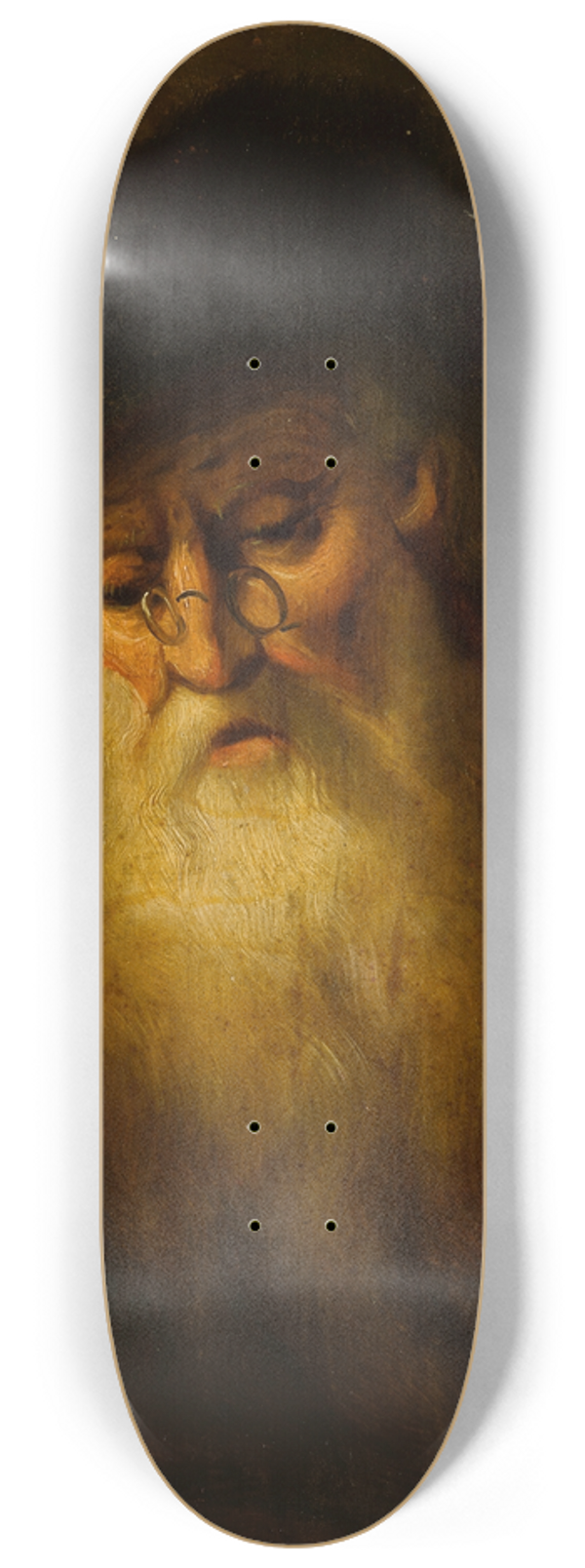 Christian Wilhelm Ernst Dietrich - Bust of an Old Man 8.25 inch art skate deck