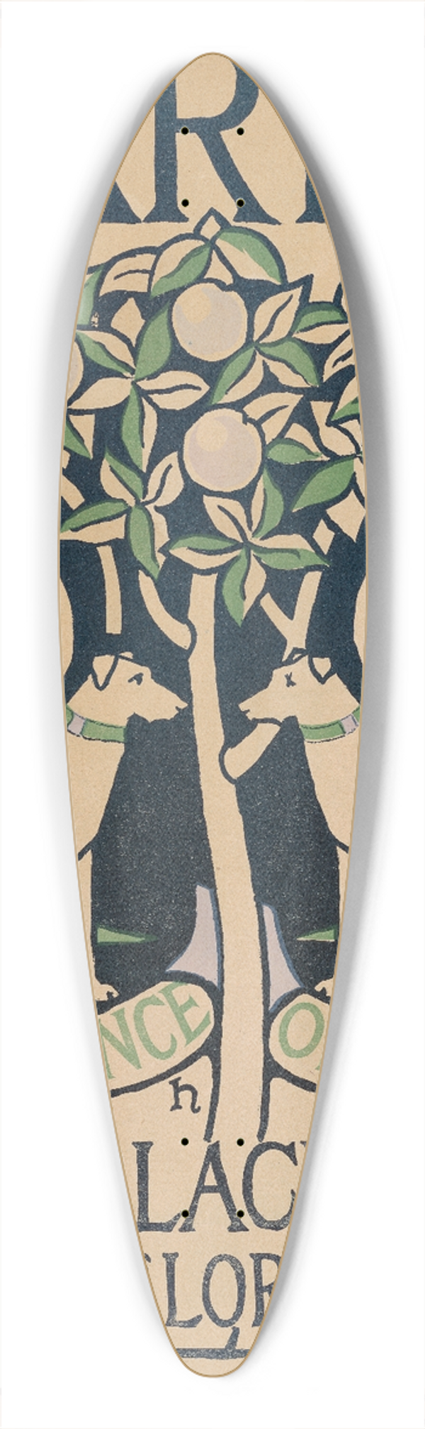 L. Fred Hurd - Dariel 39.3 inch art pintail longboard deck