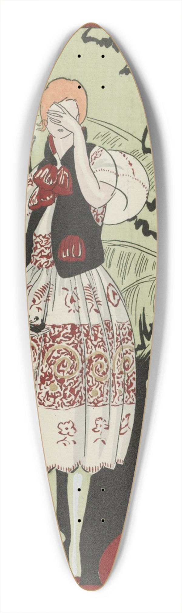 L'Hom - Loiseau mort ; Robe Tchco-Slovaque 39.3 inch art pintail longboard deck