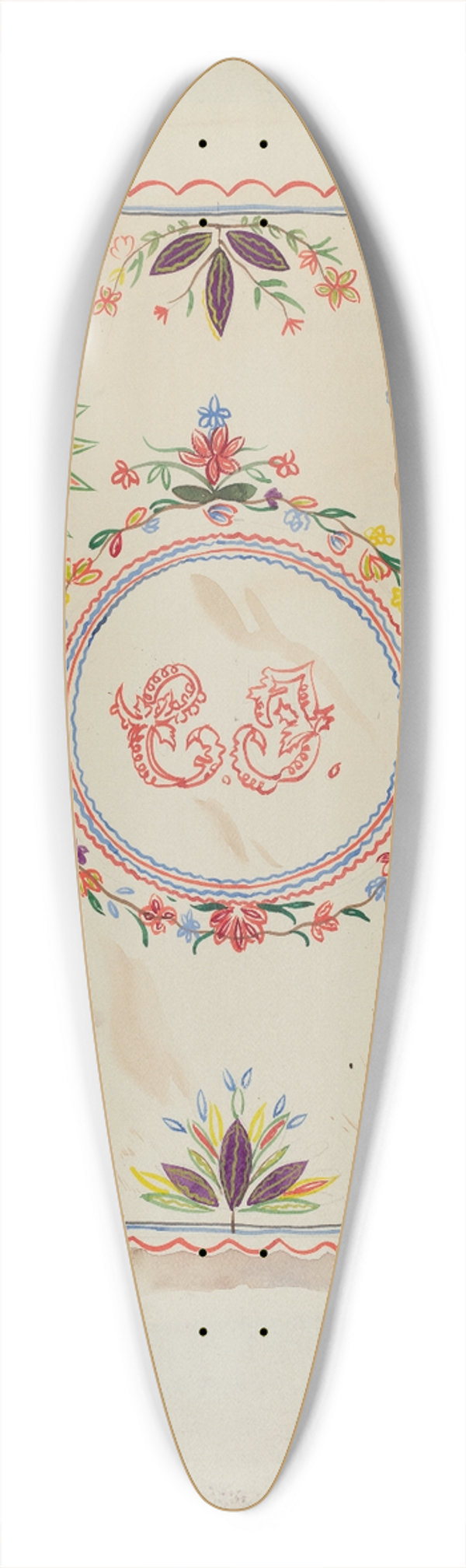 Lillian Causey - Blanket 39.3 inch art pintail longboard deck