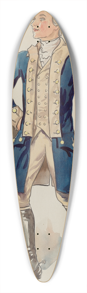 Lillian Causey - Mans Uniforms 39.3 inch art pintail longboard deck