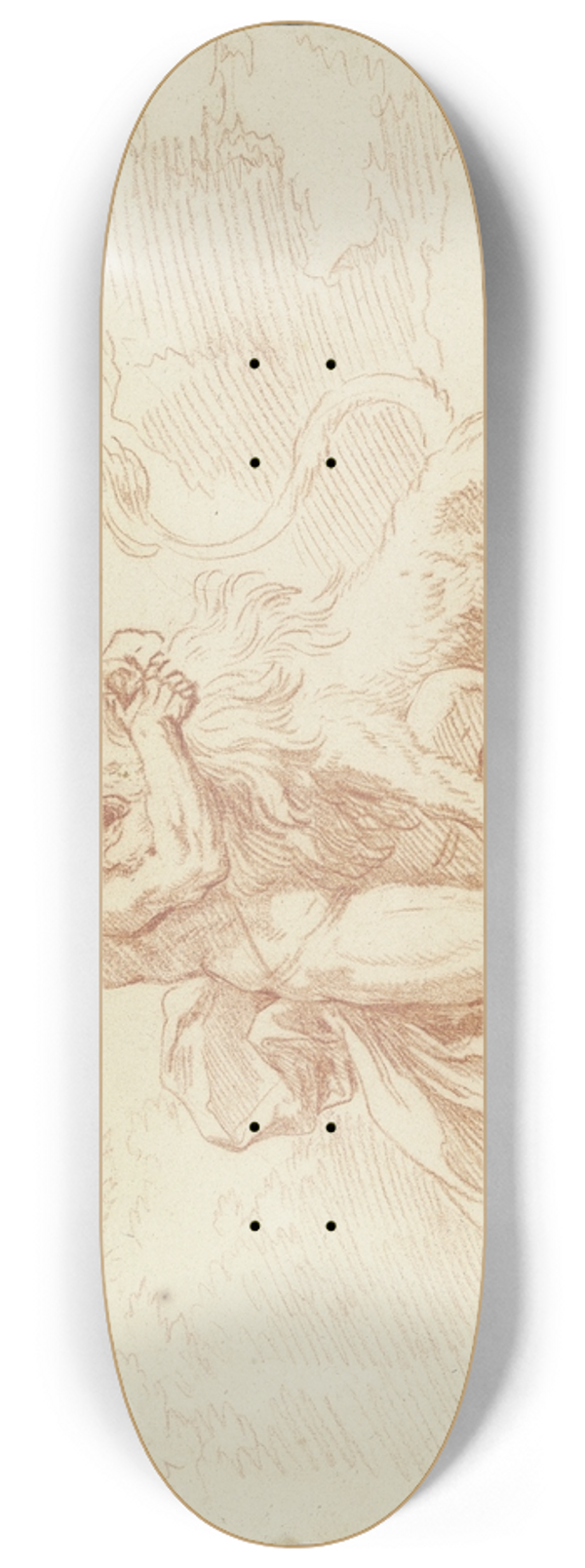 Christian Wilhelm Ernst Dietrich - Herkules im Kampf mit dem Nemischen Lwen 8.25 inch art skate deck