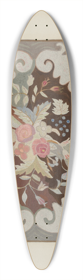 Lillian M. Mosseller - Hooked Rug 39.3 inch art pintail longboard deck