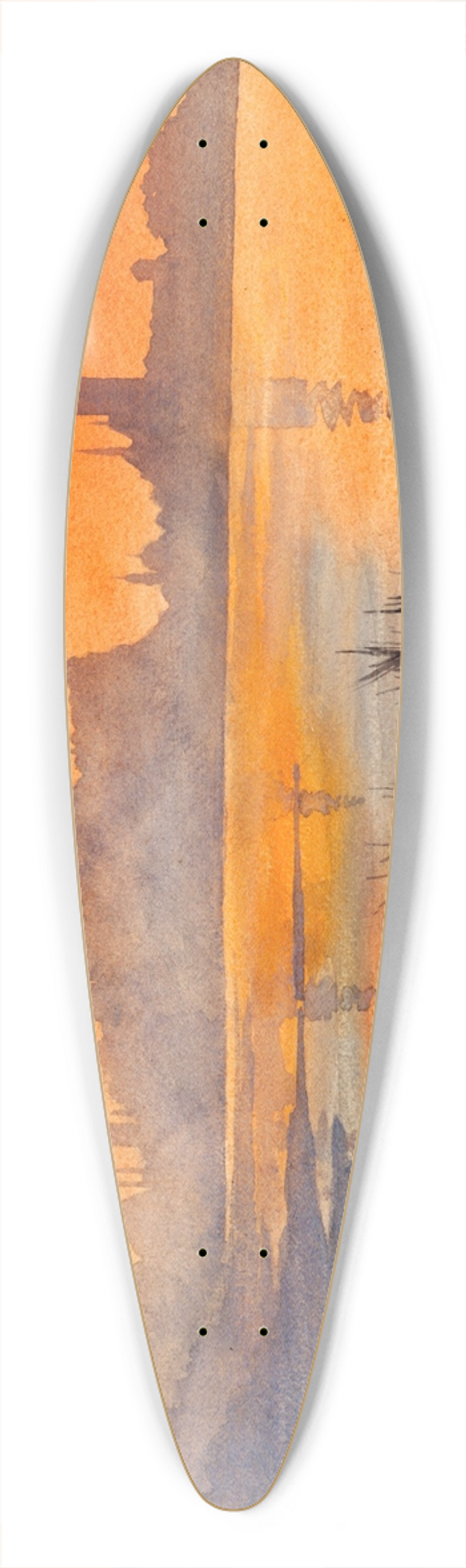 Lilly Walther - Tallinna vaade 39.3 inch art pintail longboard deck