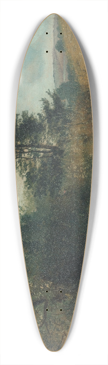 Lionel Constable - View on the River Sid, near Sidmouth 39.3 inch art pintail longboard deck