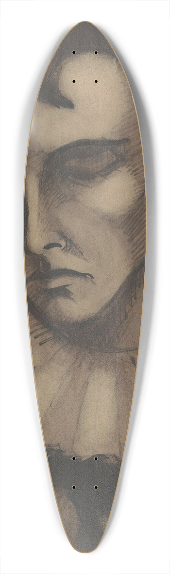 Lodewijk Schelfhout - Pierrot 39.3 inch art pintail longboard deck
