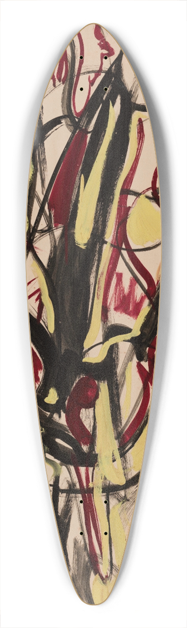 Lola Liivat - A la Kandinsky 39.3 inch art pintail longboard deck