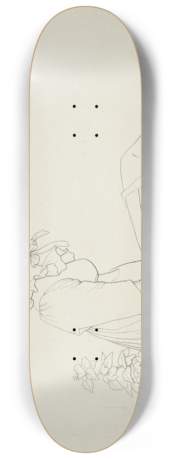 Christian Xeller - Bildnis der Elisabeth Mal, geborene Hofmann (Taunusreise) 8.25 inch art skate deck