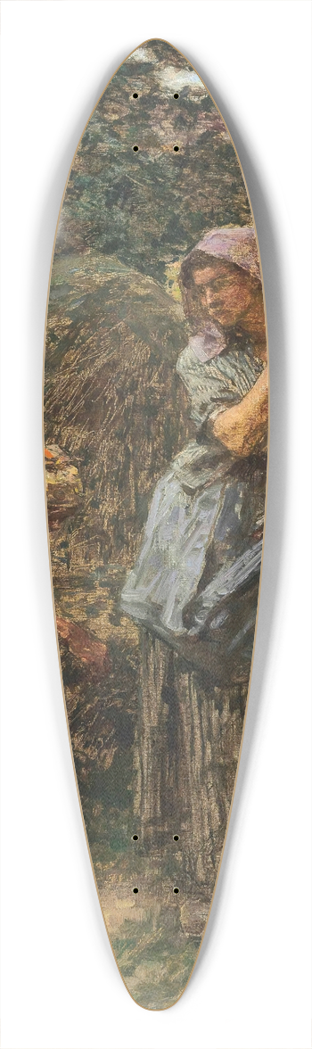 Lon Augustin Lhermitte - Faneuse ou Fenaison 39.3 inch art pintail longboard deck