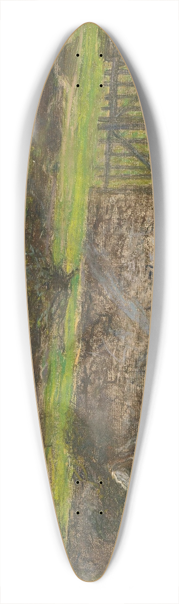 Lon Augustin Lhermitte - Les Chemineaux 39.3 inch art pintail longboard deck
