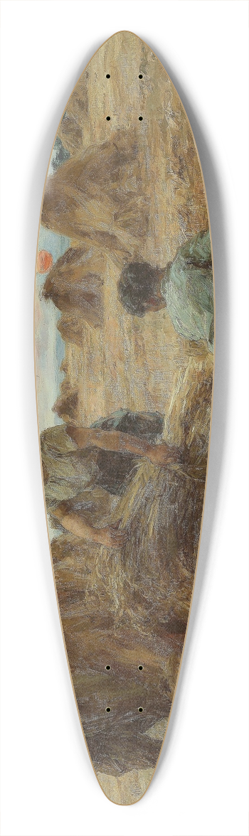 Lon Augustin Lhermitte - The Harvesters 39.3 inch art pintail longboard deck