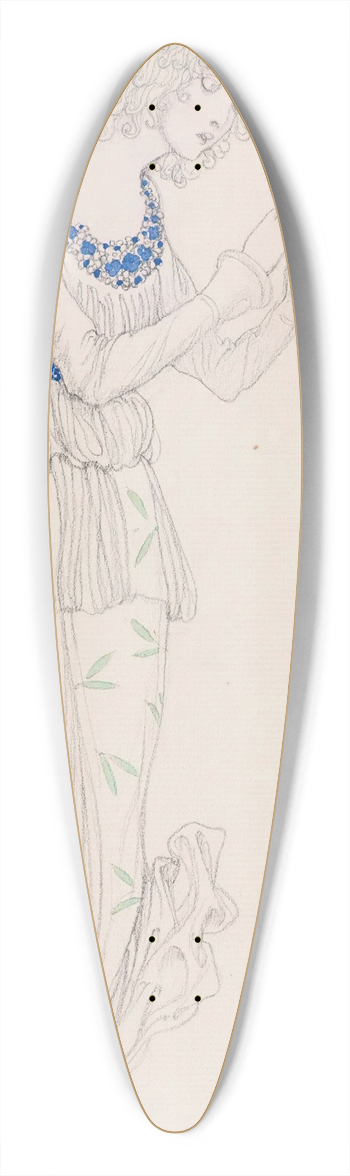 Lon Bakst - Costume Design For A Fairy From The Ballet The Sleeping Beauty 39.3 inch art pintail longboard deck