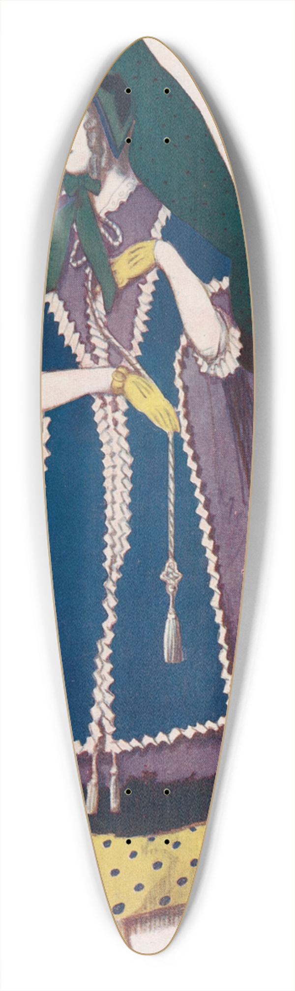 Lon Bakst - Projet de costume, excut par Lon Bakst pour le ballet Les papillons 39.3 inch art pintail longboard deck