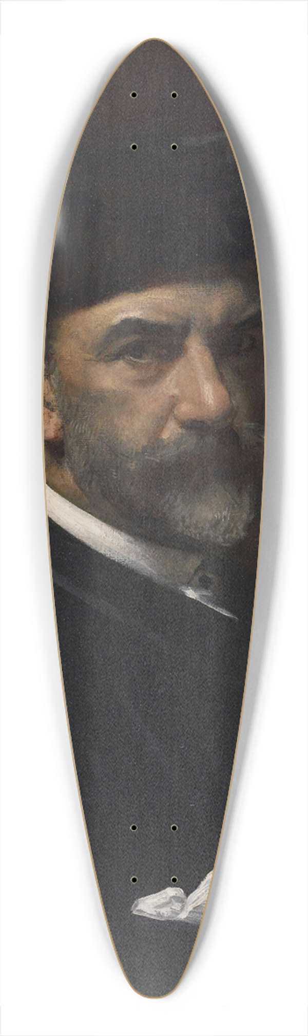 Lon Bonnat - Portrait of the Artist 39.3 inch art pintail longboard deck