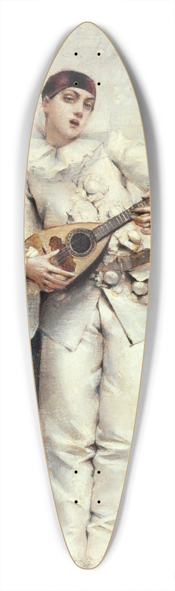 Lon Franois Comerre - Pierrot 39.3 inch art pintail longboard deck