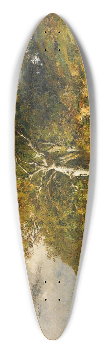 Lon-Germain Pelouse - Foret De Fontainebleau 39.3 inch art pintail longboard deck