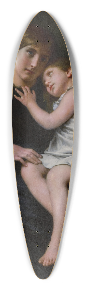 Lon-Jean-Basile Perrault - A Warm Embrace 39.3 inch art pintail longboard deck