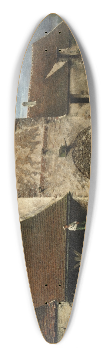 Lon Lgat - The farmyard 39.3 inch art pintail longboard deck
