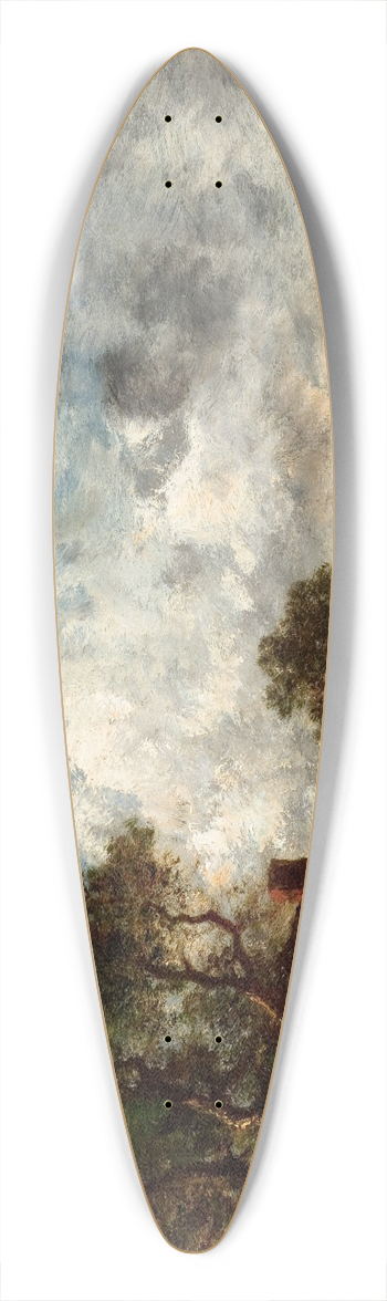 Lon-Victor Dupr - Cattle Watering 39.3 inch art pintail longboard deck