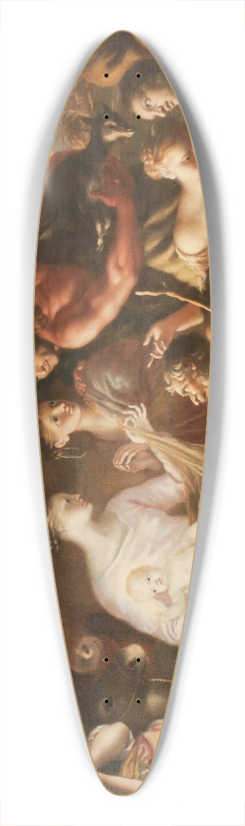 Lorenzo De' Ferrari - Adoration of the Shepherds 39.3 inch art pintail longboard deck
