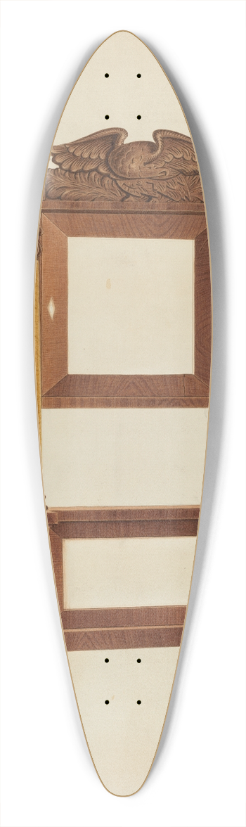 Lorenz Rothkranz - Clock 39.3 inch art pintail longboard deck