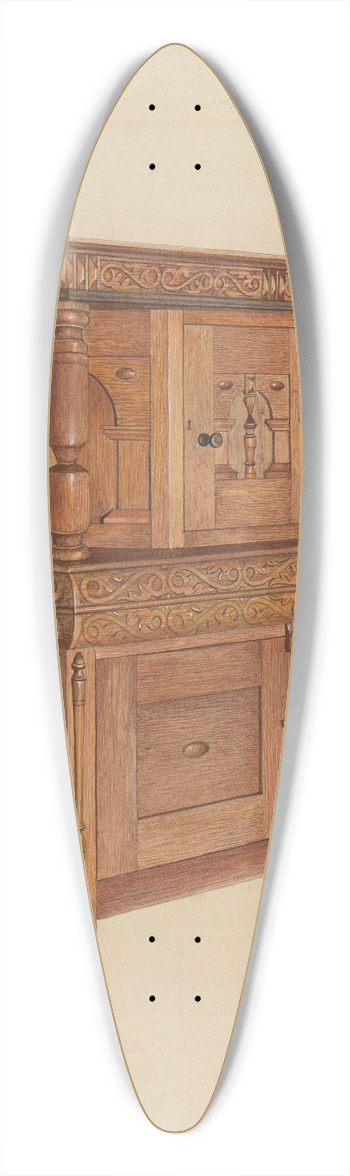 Louis Annino - Court Cupboard 39.3 inch art pintail longboard deck
