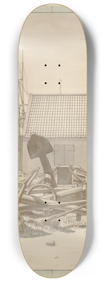 Christoffer Wilhelm Eckersberg - Skibsankre p Larsens Plads 8.25 inch art skate deck