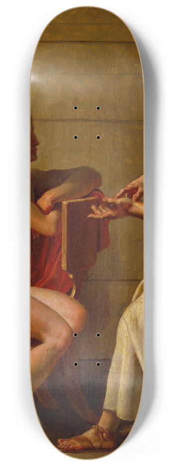 Christoffer Wilhelm Eckersberg - Socrates And Alcibiades 8.25 inch art skate deck