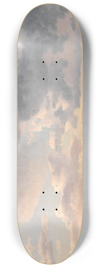 Christoffer Wilhelm Eckersberg - Study of Clouds over the Sound 8.25 inch art skate deck