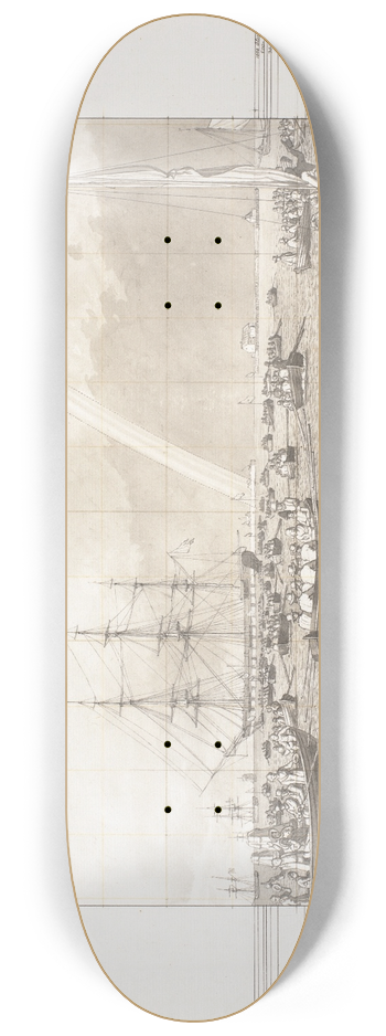 Christoffer Wilhelm Eckersberg - Thorvaldsens ankomst og modtagelse p Kbenhavns red den 17 september 1838 8.25 inch art skate deck