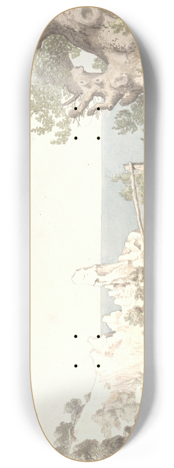 Christoffer Wilhelm Eckersberg - Udsigt fra Mns Klint ved Sommerspiret 8.25 inch art skate deck