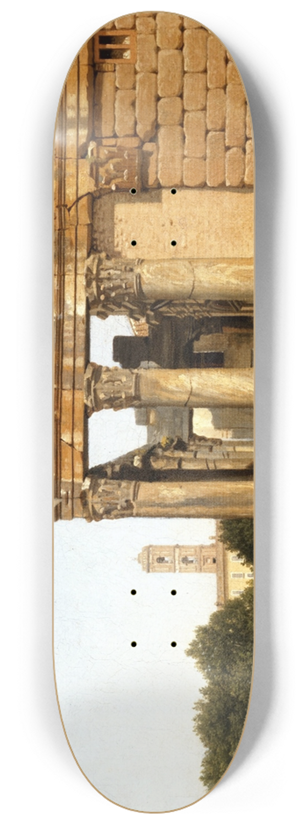 Christoffer Wilhelm Eckersberg - View of the Via Sacra, Rome 8.25 inch art skate deck