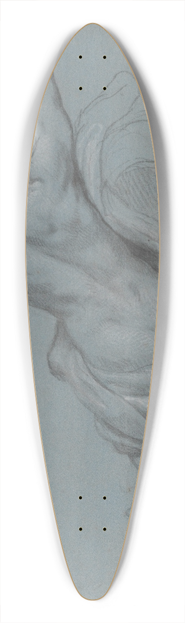 Louis de Boullogne the Younger - Reclining River God 39.3 inch art pintail longboard deck