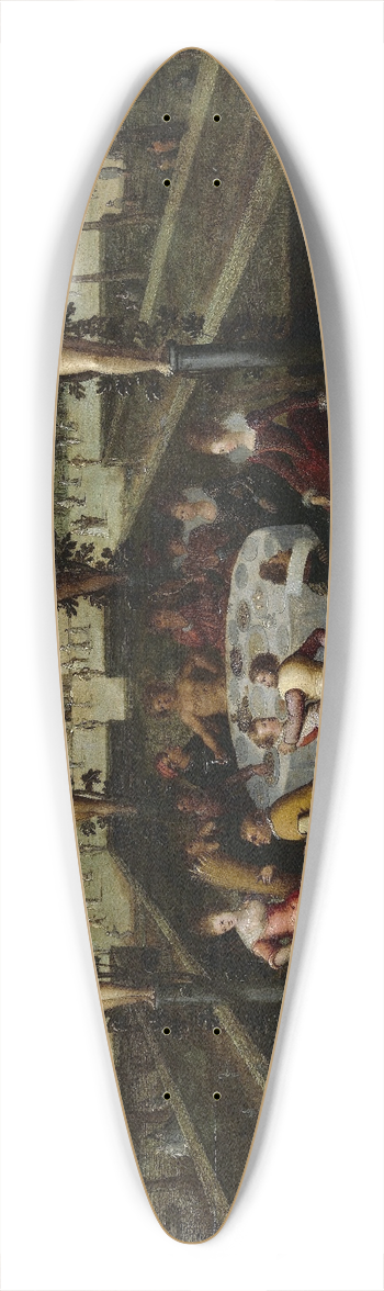 Louis de Caullery - Venus, Bacchus and Ceres With Mortals in a Garden of Love 39.3 inch art pintail longboard deck