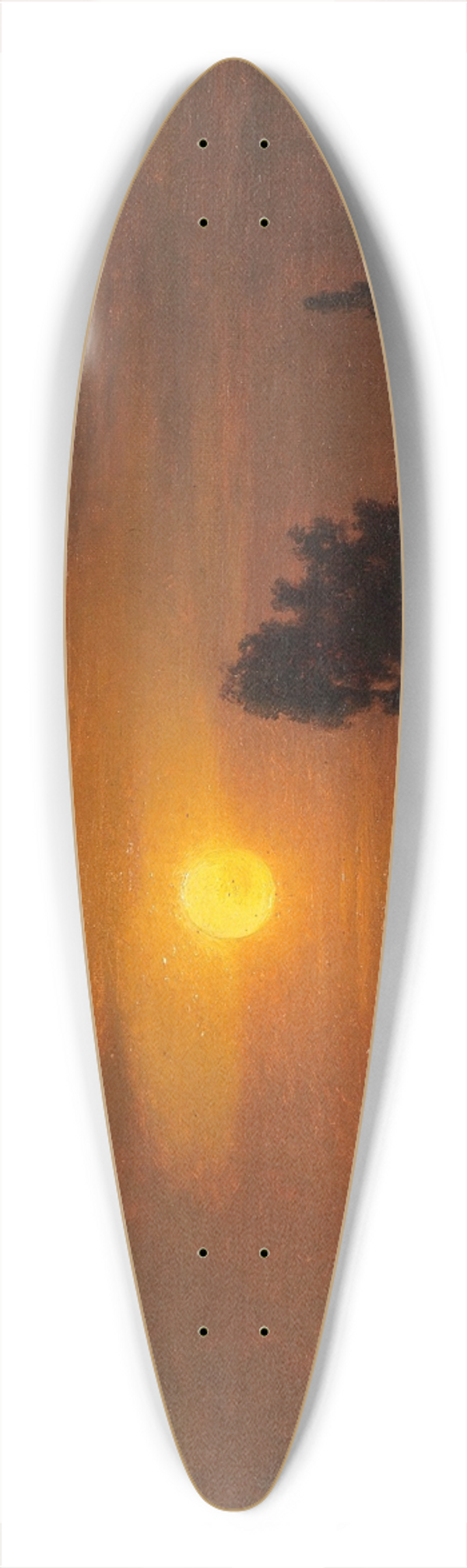 Louis Douzette - Mondaufgang am Weiher 39.3 inch art pintail longboard deck