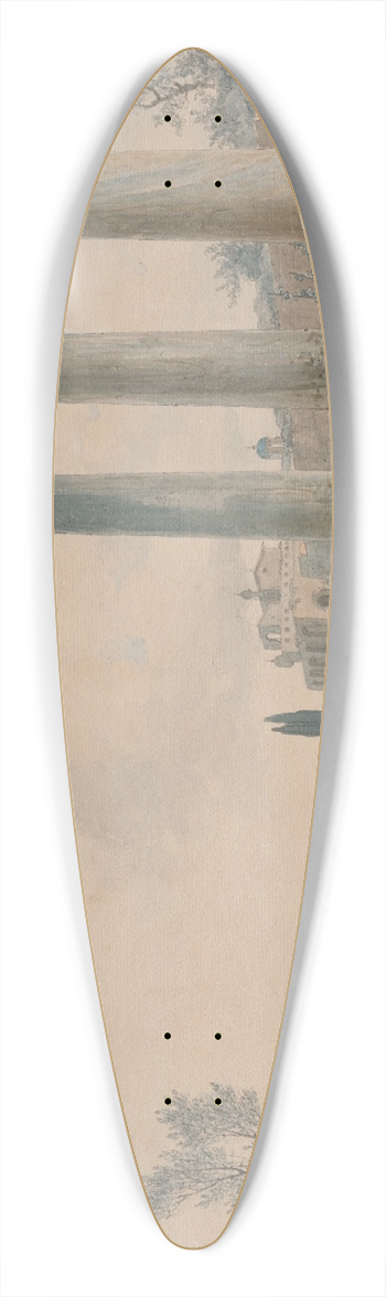 Louis-Franois Cassas - Les ruines du temple de Jupiter  Pouzzoles 39.3 inch art pintail longboard deck