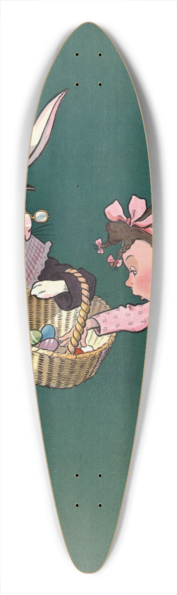 Louis Glackens - Puck Easter 39.3 inch art pintail longboard deck