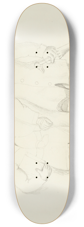 Christopher Wood - Children with a dog 8.25 inch art skate deck