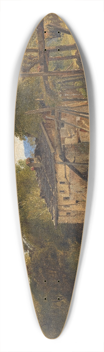 Louis Gurlitt - Tyrolean Landscape. Study 39.3 inch art pintail longboard deck