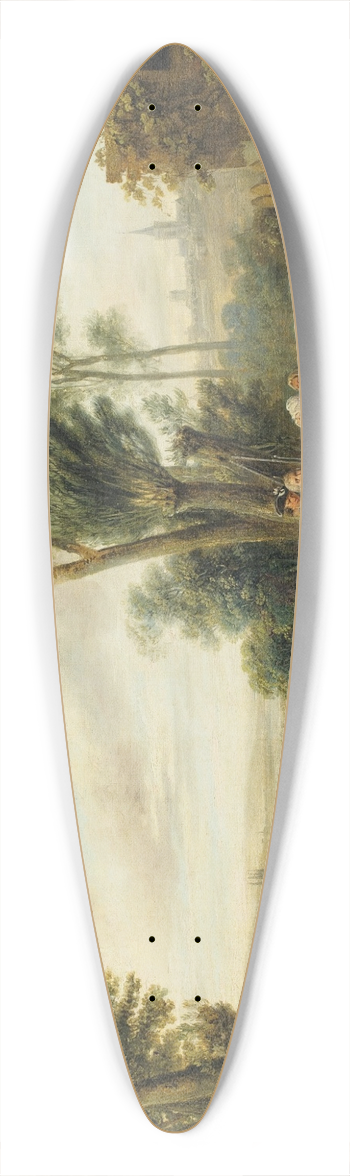 Louis Joseph Watteau - TheDeparture Of The Conscripts 39.3 inch art pintail longboard deck