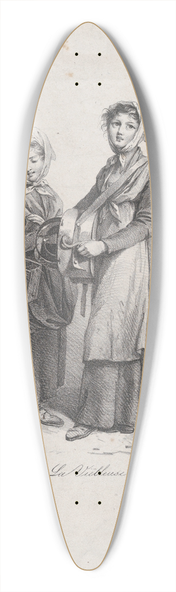 Louis Lopold Boilly - The Hurdy-Gurdy Player 39.3 inch art pintail longboard deck