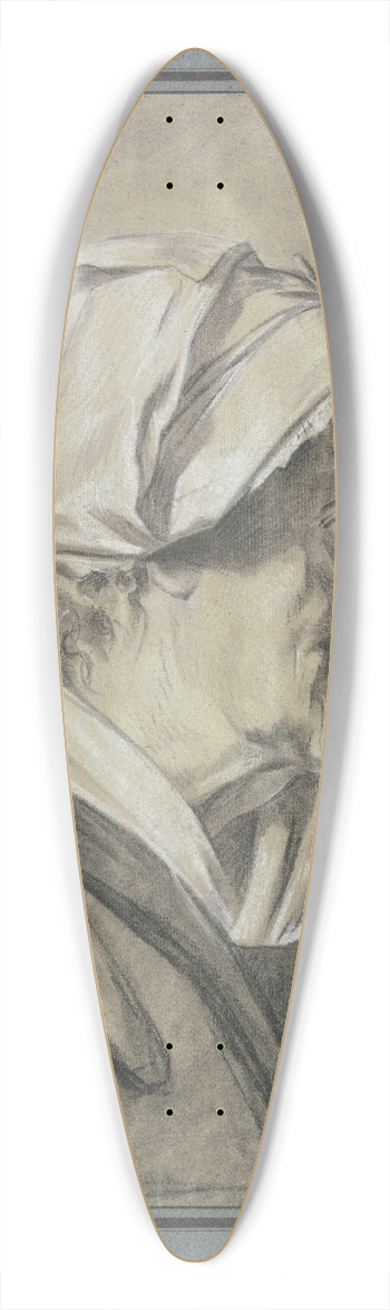 Louis-Marc-Antoine Bilcoq - Alte Frau im Profil, nach rechts schauend 39.3 inch art pintail longboard deck