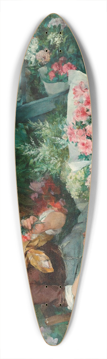 Louis Marie De Schryver - The Flower Seller 39.3 inch art pintail longboard deck