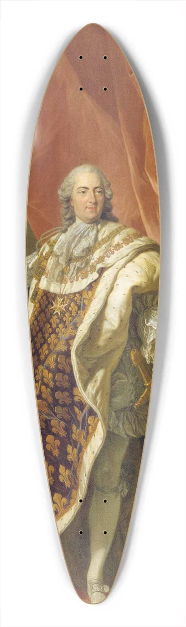 Louis-Michel Van Loo - Louis XV Of France (1710-1774) 39.3 inch art pintail longboard deck